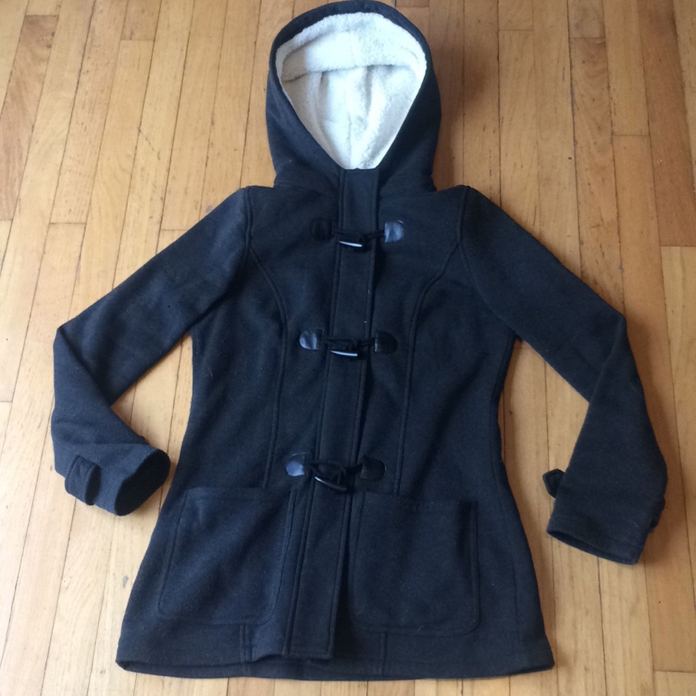 Gray cotton peacoat size L